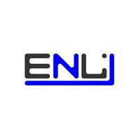 ENL letter logo creative design with vector graphic, ENL simple and modern logo.