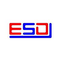 ESD letter logo creative design with vector graphic, ESD simple and modern logo.