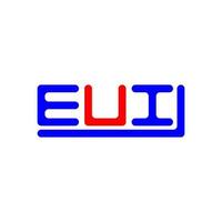 eui letra logo creativo diseño con vector gráfico, eui sencillo y moderno logo.