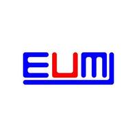 EUM letter logo creative design with vector graphic, EUM simple and modern logo.