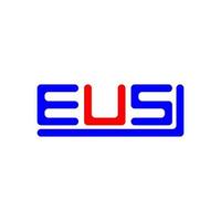 EUS letter logo creative design with vector graphic, EUS simple and modern logo.