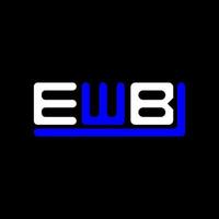 ewb letra logo creativo diseño con vector gráfico, ewb sencillo y moderno logo.