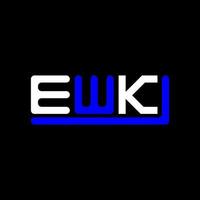 EWK letter logo creative design with vector graphic, EWK simple and modern logo.