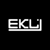 EKL letter logo creative design with vector graphic, EKL simple and modern logo.