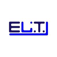 ELT letter logo creative design with vector graphic, ELT simple and modern logo.