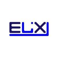 ELX letter logo creative design with vector graphic, ELX simple and modern logo.