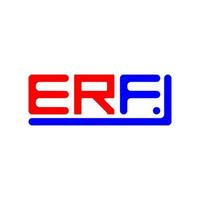 ERF letter logo creative design with vector graphic, ERF simple and modern logo.