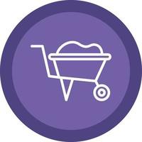 Wheelbarrow Vector Icon Design