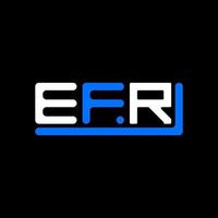 EFR letter logo creative design with vector graphic, EFR simple and modern logo.