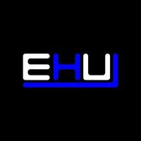 EHU letter logo creative design with vector graphic, EHU simple and modern logo.