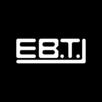 ebt letra logo creativo diseño con vector gráfico, ebt sencillo y moderno logo.