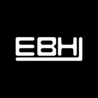 EBH letter logo creative design with vector graphic, EBH simple and modern logo.