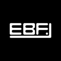 EBF letter logo creative design with vector graphic, EBF simple and modern logo.