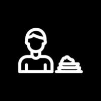 Man Washing Dishes Vector Icon Design