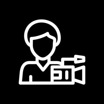 Camera Operator Vector Icon Design