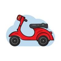 Vintage scooter vector illustration design. Scooter illustration on white background.