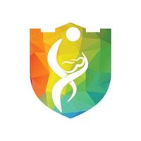 Mother holding newborn baby in arms. Woman breastfeeding child. vector