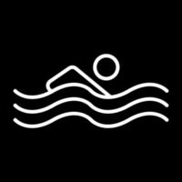 Swimming Person Vector Icon Design