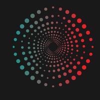 halftone circle abstract vector