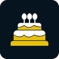 Birthday Cake Vector Icon Design