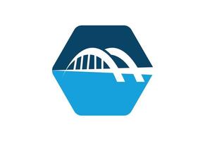 Creative abstract Bridge logo design, Vector design template