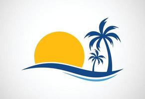 Beach logo design. Vector design concept