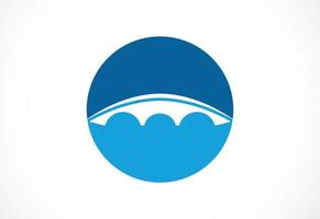 Creative abstract Bridge logo design, Vector design template