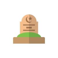 islamic cemetary icon vector