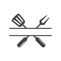 grill logo design vector