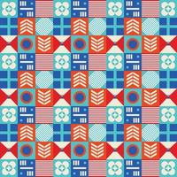 Colorful neo geometric pattern. Grid with color geometrical shapes. Modern abstract background vectorPrint vector