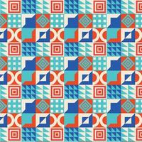 Colorful neo geometric pattern. Grid with color geometrical shapes. Modern abstract background vectorPrint vector