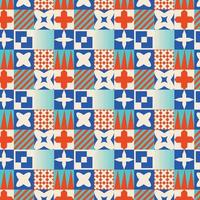 Colorful neo geometric pattern. Grid with color geometrical shapes. Modern abstract background vectorPrint vector