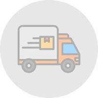 Delivery Truck Vector Icon Design