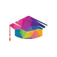 Graduation cap vector logo design. Education logo template. Institutional and educational vector logo design.