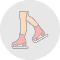 Figure Skating Vector Icon Design