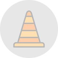 Traffic Cone Vector Icon Design