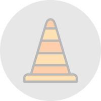 Traffic Cone Vector Icon Design