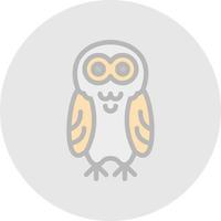 Snowy Owl Vector Icon Design