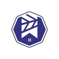 Real estate logo design. Logo symbol or icon for real estates or building construction business. vector