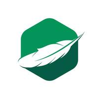 Feather Quill symbol vector design. Lawyer Law firm Logo design.