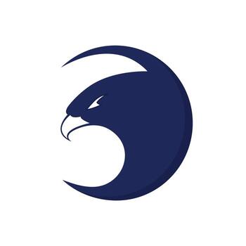 diseño de logotipo de vector de halcón. concepto de diseño de logotipo creativo con pájaro artístico y simplificado.