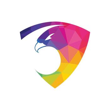 diseño de logotipo de vector de halcón. concepto de diseño de logotipo creativo con pájaro artístico y simplificado.