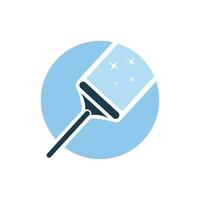 Cleaning service logo design. Concept of squeegee, purification, wet cleaning, mop, cleanup badge, sweeping. vector