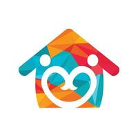 Love House Logo Design. Couple Home Icon. love house vector. vector