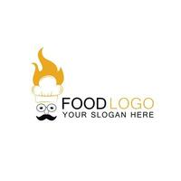 Chef logo vector design. Food logo vector design.