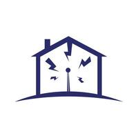 Electricity Home Solutions Logo Design. Home technology logo sign. vector