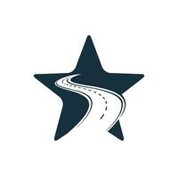 estrella la carretera logo vector diseño modelo. creativo la carretera viaje logo diseño.
