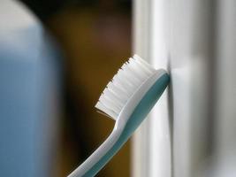 manual cepillo de dientes detalle cerca arriba foto