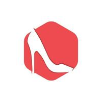 High heels logo design. Fashion and Feminine logo design template. vector