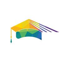 Graduation cap vector logo design. Education logo template. Institutional and educational vector logo design.